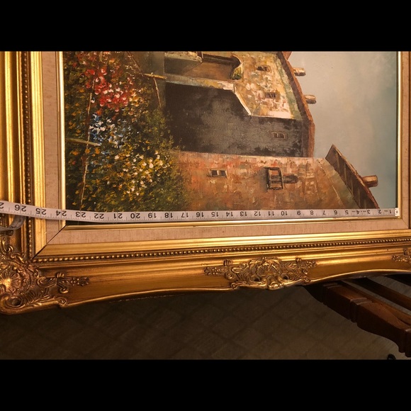 24x36 Rossini Oil Painting Coastal Italian Villa. - Picture 14 of 14